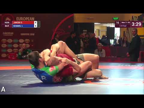 1/4 Men - 71 kg: D. JAKOB (HUN) v. I. SHAMIL (BLR)