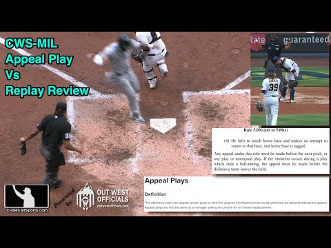 Yoan Moncada Called Out via Replay Review After Brewers' Appeal, Umpire Rehak's Safe Call