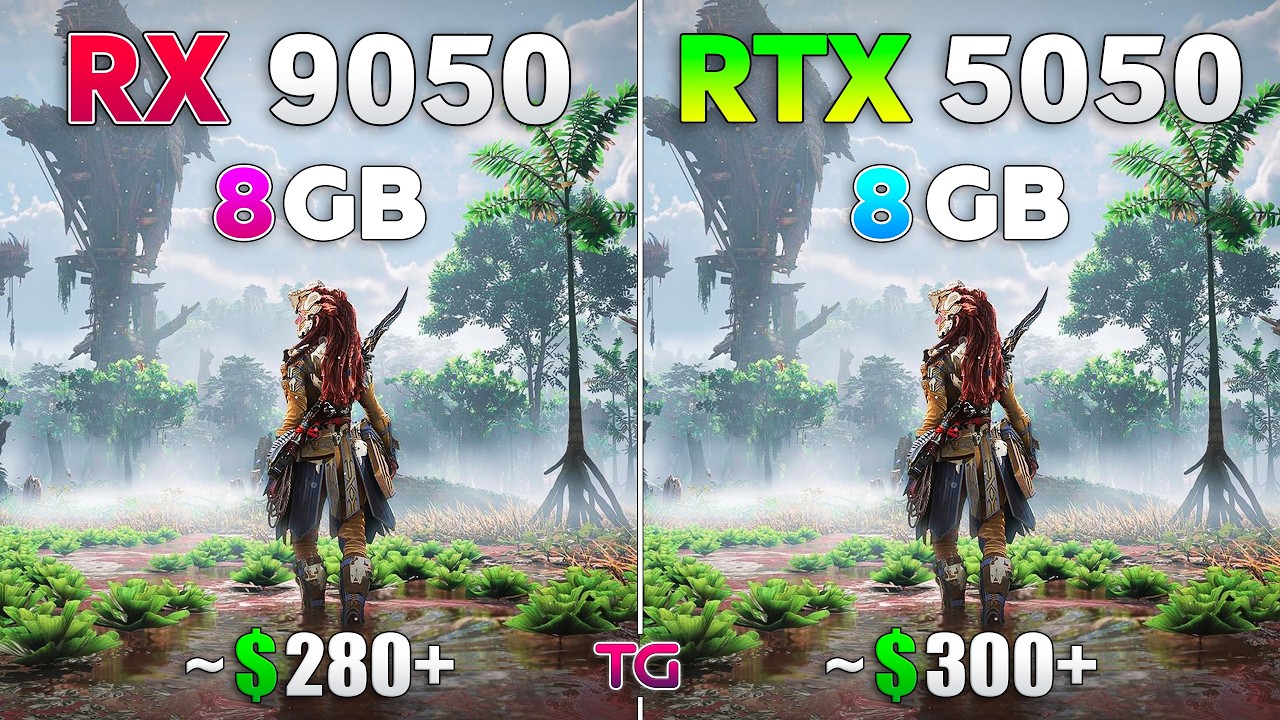 RX 9050 vs RTX 5050 - Test in 10 Games