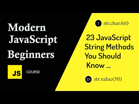 23 Javascript String Methods You Should Know