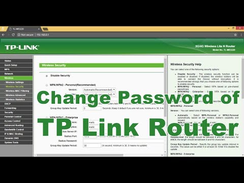 How to Change Password of TP Link WiFi Router (Urdu - Hindi) 2018