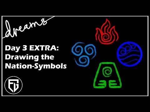 Creating a Fan-AVATAR Game! | Drawing all Nation-Symbols | [Day 3 EXTRA] [Dreams PS4]