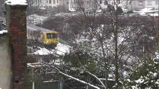 Merseyrail Trains Viewed From Caldy Road, Aintree, Liverpool, Merseyside, England January 2013
