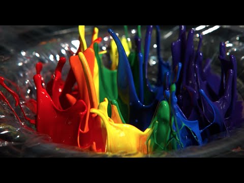 Rainbow Paint on a Speaker