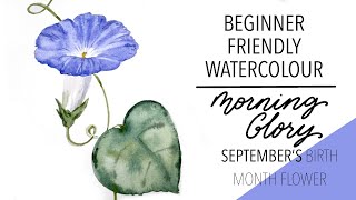 Painting September's Birth Month Flower - Morning Glory!