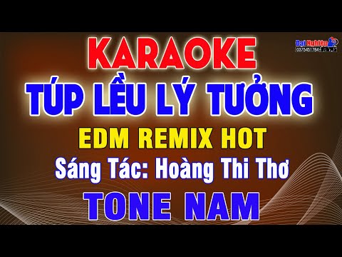 Túp Lều Lý Tưởng (EDM Remix Beat) Karaoke Tone Nam Nhạc Sống Dễ Hát, Siêu Hay || Karaoke Đại Nghiệp