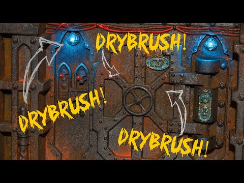 DRYBRUSH THAT TERRAIN! EASY OSL! EASY RUST! BOARDING ACTION TERRAIN FOR WARHAMMER 40K! GRIM DARK!