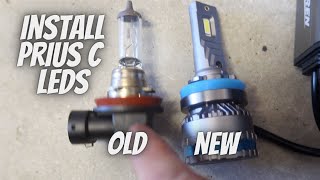 How to Replace Prius C Headlights with LEDs (Toyota Aqua) 2012-2019 Installation