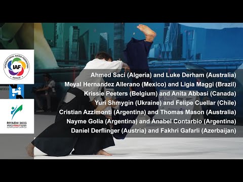 World Combat Games 2023 - Group Demo Aikido (aihanmi katatedori attacks)