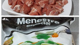 CON CARNE Y MENESTRA CONGELADA 🥕🥦🧄COMIDA SOLUCIONADA 😃👍// BEATRIZ COCINA