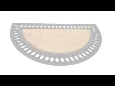 Fußmatte Kokos Schwarz - Braun - Naturfaser - Kunststoff - 75 x 2 x 45 cm