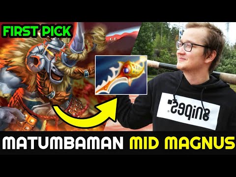 MATUMBAMAN FIRST PICK Magnus - Divine Rapier Build 100% Destroys Enemies 7.25 Dota 2