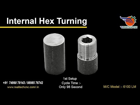 Internal Hex Turning | RealTech CNC Machine V-193