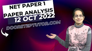 Download Lagu UGC NET Analysis 2022 Paper 1 (12 Oct) Shift 1 | DoorstepTutor Dr. Manishika Jain NTA NET Thumbnail