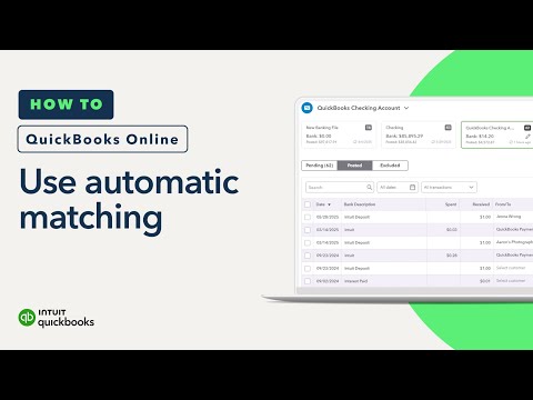 How to use automatic matching in QuickBooks Online
