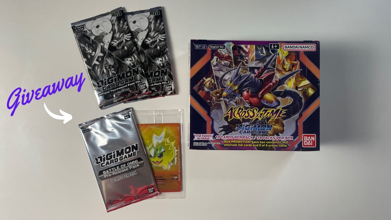 Digimon BT12 Across Time Booster Box Opening