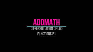 Differentiation of log functions p1