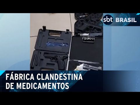 Polícia Civil descobre fábrica clandestina de medicamentos | SBT Brasil (23/04/24)