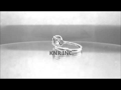 18K WHITE GOLD CUSHION CUT DIAMOND ENGAGEMENT RING ART DECO 1.65CTW - KNR INC - 403
