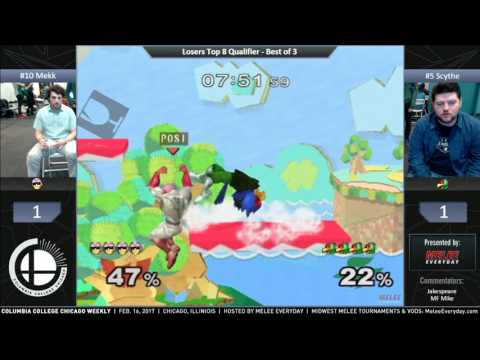 CCC Weekly [2/16/17] - Scythe (Falco) vs. Mekk (C. Falcon) - SSBM - Losers Top 8 Qualifier