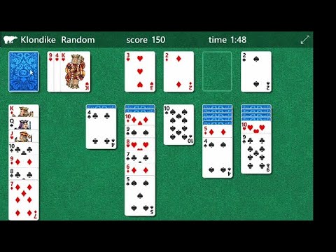 solitaire card game gameplay walkthrough Klondike version - YouTube