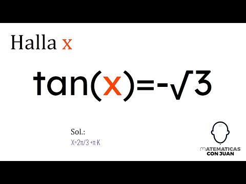 ECUACIÓN TRIGONOMÉTRICA. Soluciones de tanx= -√3