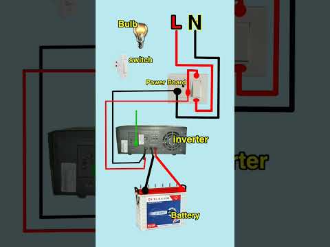 inverter battery connection for home | House Wiring with Inverter Battery #wiring #shorts #electric