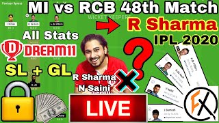 MI vs RCB Dream11 IPL 2020 Live Streaming