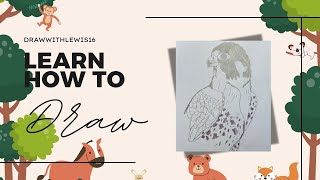 HOW TO DRAW A PEREGRINE FALCON - KIDS VERSION | STEP BY STEP BASICS EASY DRAWING | PENCIL SKETCH
