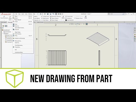 SOLIDWORKS Tips and Tricks — New Drawing From Part