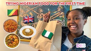 British girls trying Nigerian food for the 1st time || mukbang