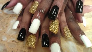 BLACK, WHITE, DIAMOND NAILS!!!
