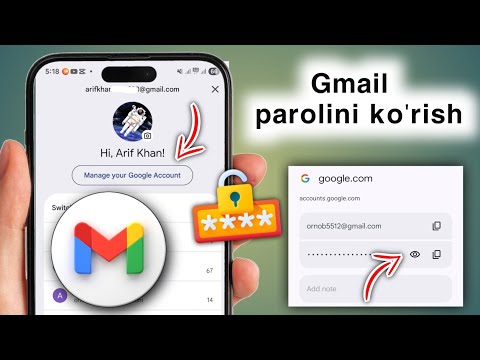 Gmail parolingizni qanday ko'rish mumkin | Agar uni unutgan bo'lsangiz. 2026