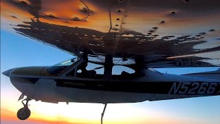 Sunset and night flying in the Cessna Cardinal