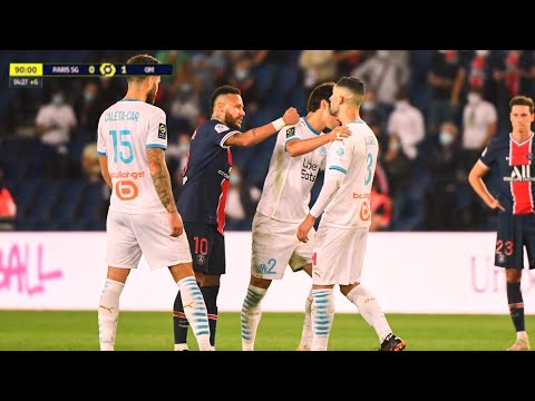 PSG 0-1 OM 2020  Résumé Ligue 1 Téléfoot ᴴᴰ ( bagarre kurzawa-Amavi, Neymar- Alvaro)