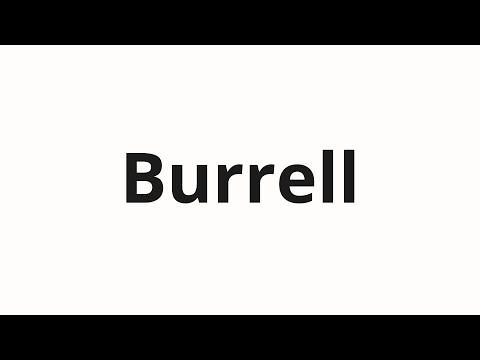 How to pronounce Burrell