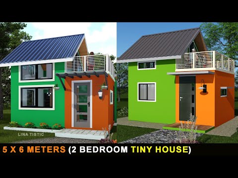 SMALL HOUSE DESIGN - 5x6 meters | 2 Bedroom Simple House Design
