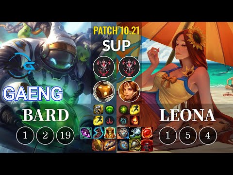 DFM Gaeng Bard vs Leona Sup - KR Patch 10.21