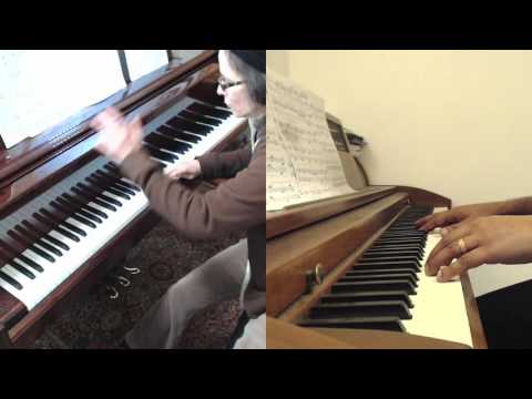 Piano Lesson: Beethoven Fur Elise, Practicing the Bridge section, measures 79-85