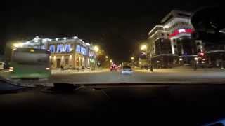 preview picture of video 'Winter night driving in Tyumen Part I - City Center'