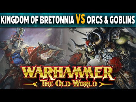 Kingdom of Bretonnia VS Orcs & Goblins - Warhammer The Old World Battle Report