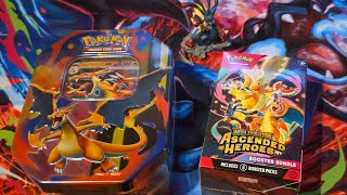 Ascended Heroes Booster Bundle and Mega Charizard Y Tin OPENING!