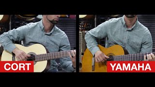 Video thumbnail for Yamaha C40 vs Cort AC100 🎸 Guitar PARTY by Guitarman Guitar Gear Demos