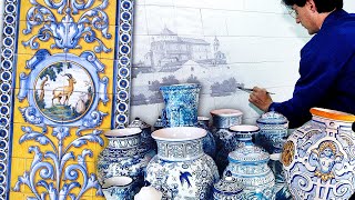 CERÁMICA Y AZULEJOS pintados a mano. Elaboración artesanal de varias piezas decorativas | Documental