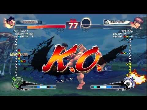 Big_Hawk97 (E.Honda) Vs RZA1984 (Guy) SSF4 AE Ranked Matches - PSN