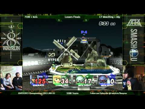 APEX 2013   SSBB Teams LF   FOW + MJG VS CT Mew2King + Ally