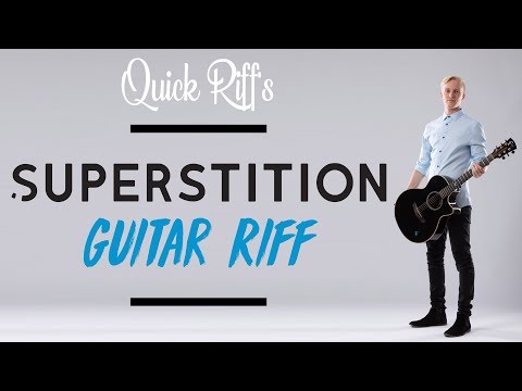 Superstition Guitar Riff (Stevie Wonder)  - How to play Lesson/Tutorial