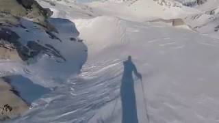 Abfahrt Dachstein Hallstätter Gletscher  Simony Hütte