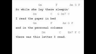 Rupert Holmes Escape (the pina colada song) Chord Chart