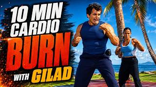 10 Min Cardio Burn with Gilad. Great Energy Booster! No Equipment is Needed.